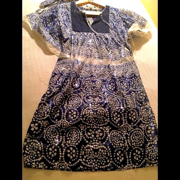 NWT Gorgeous silver n navy dress - Picture 6 of 10
